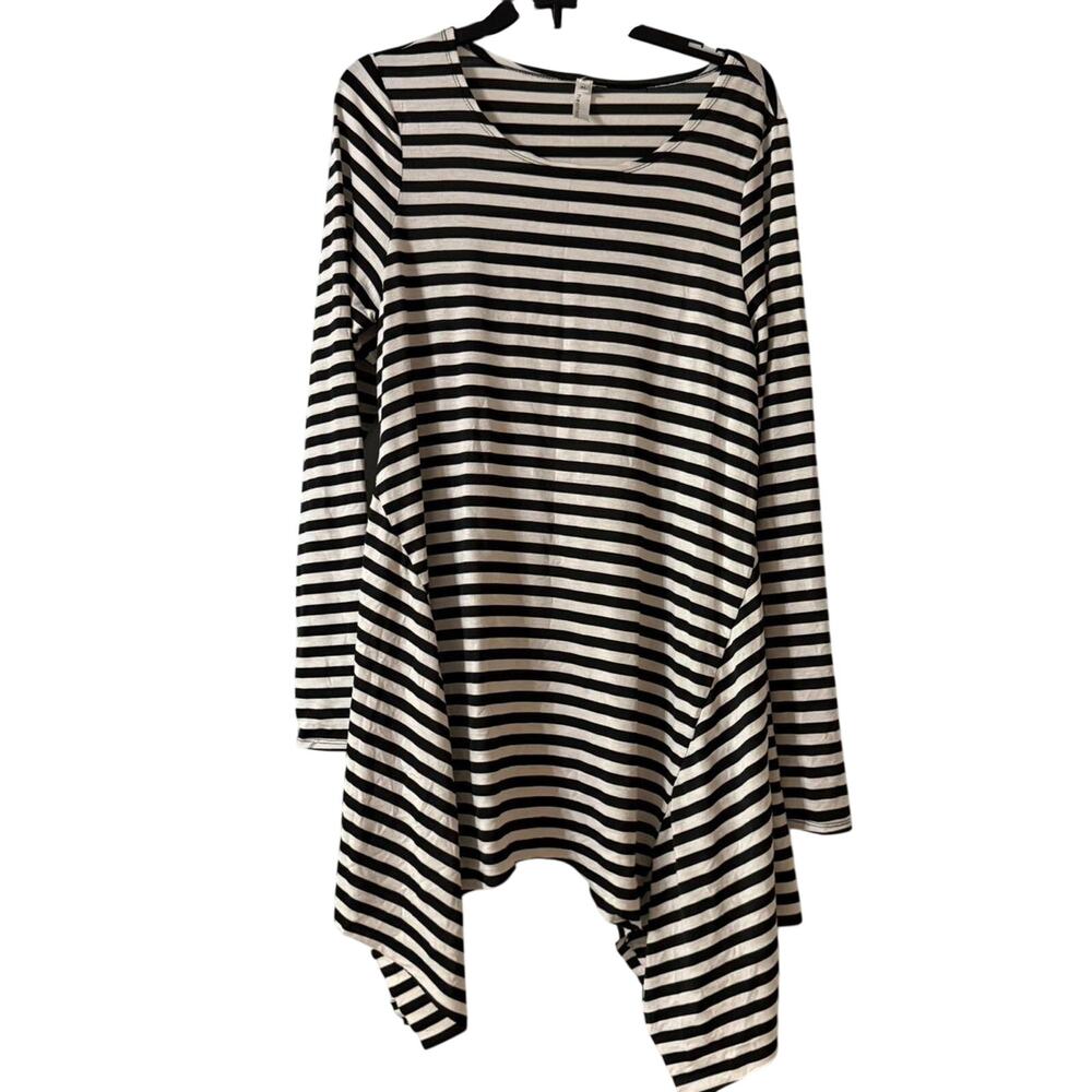 Heathmoor Black Striped Women's Tunic Size XL